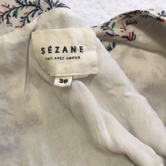 Sezane mini floral leaves wrap dress - Picture 6 of 7